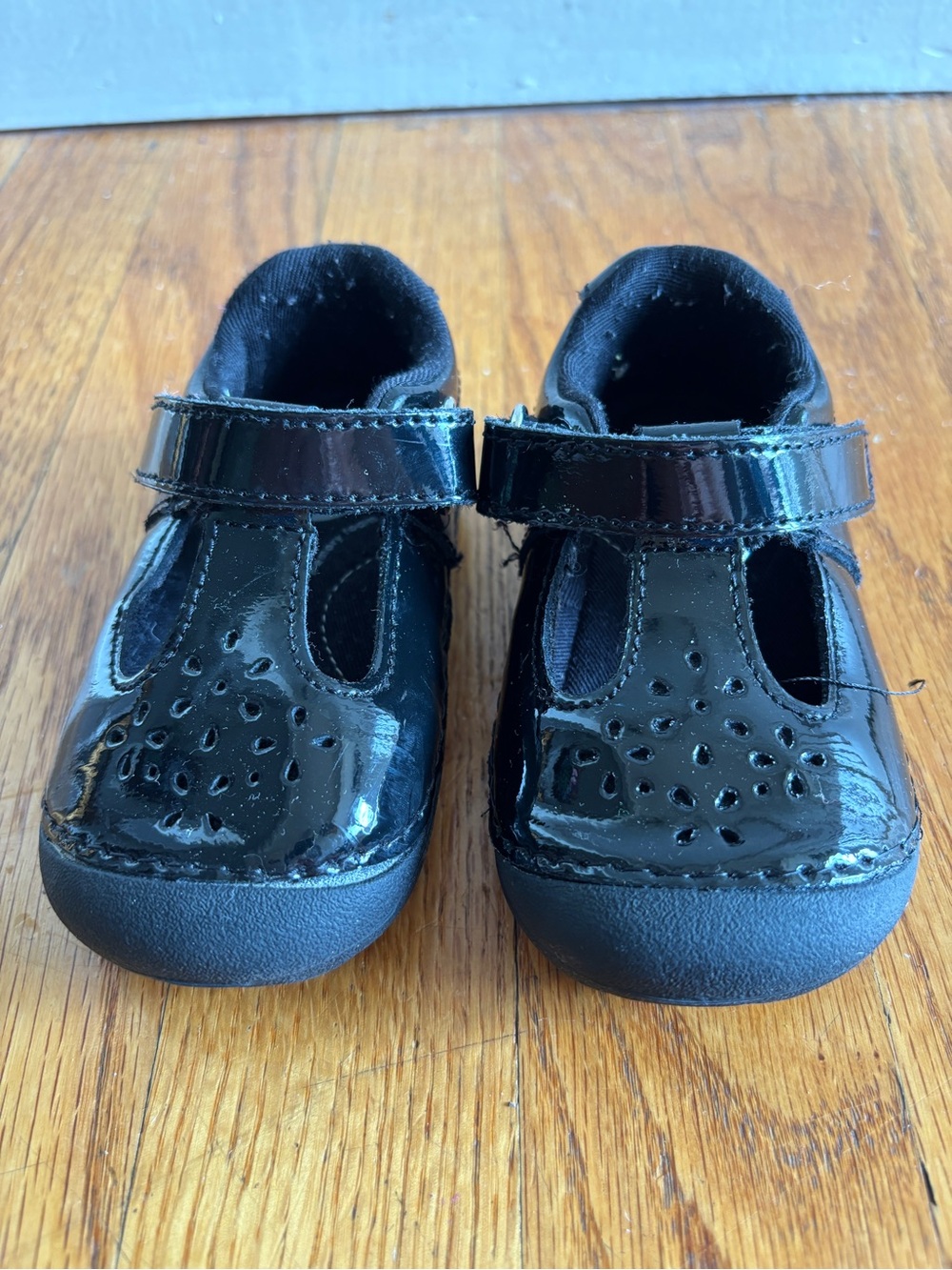Stride Rite Black Patent Mary Jane Toddler Shoes